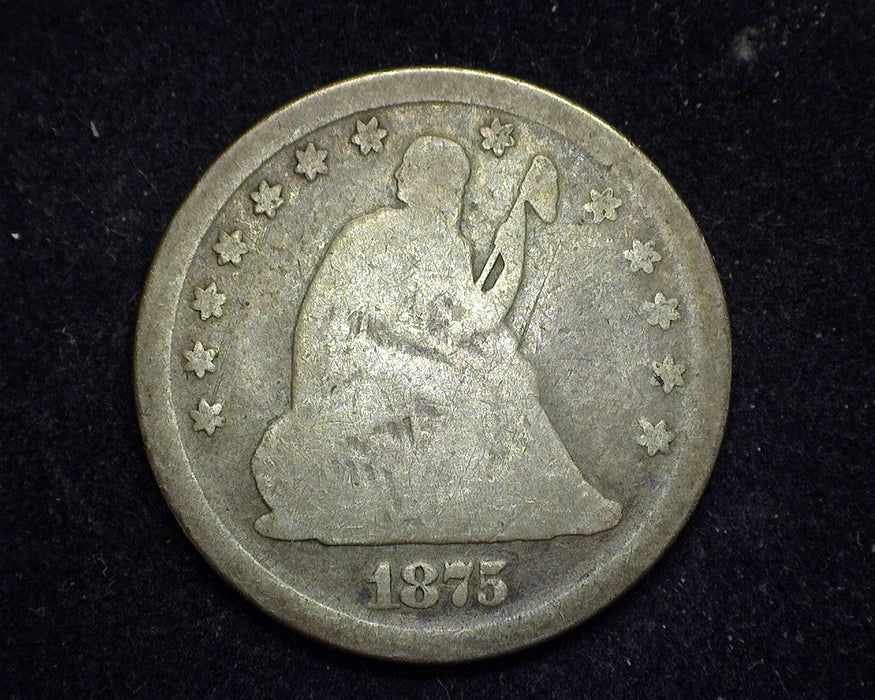 1875 Liberty Seated Quarter G - US Coin