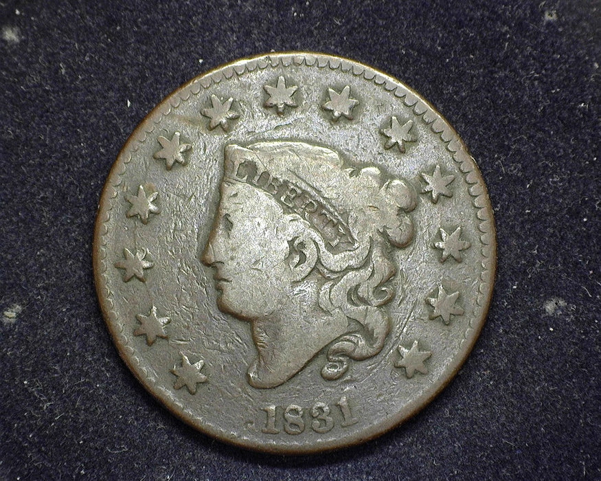 1831 Large Cent Coronet VG - US Coin