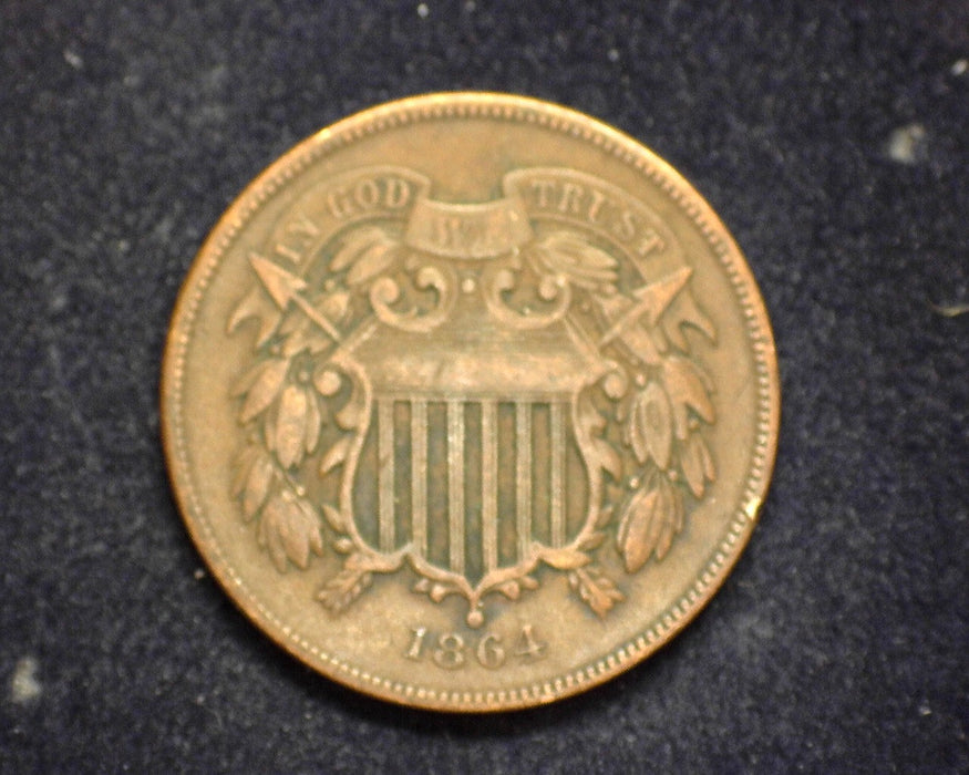 1864 Two Cent Piece VG - US Coin