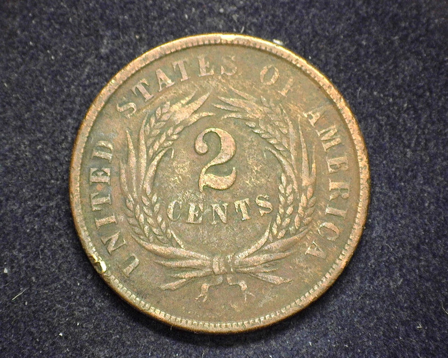 1864 Two Cent Piece VG - US Coin