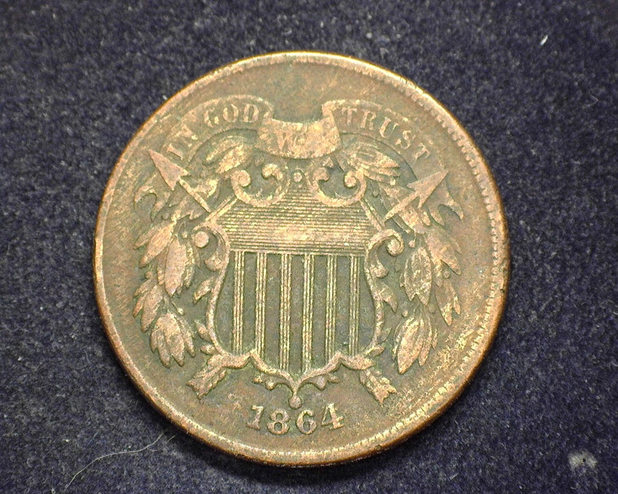 1864 Two Cent Piece VG - US Coin