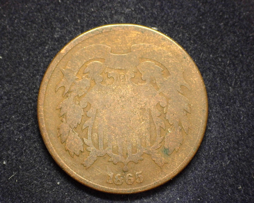 1865 Two Cent Piece G - US Coin