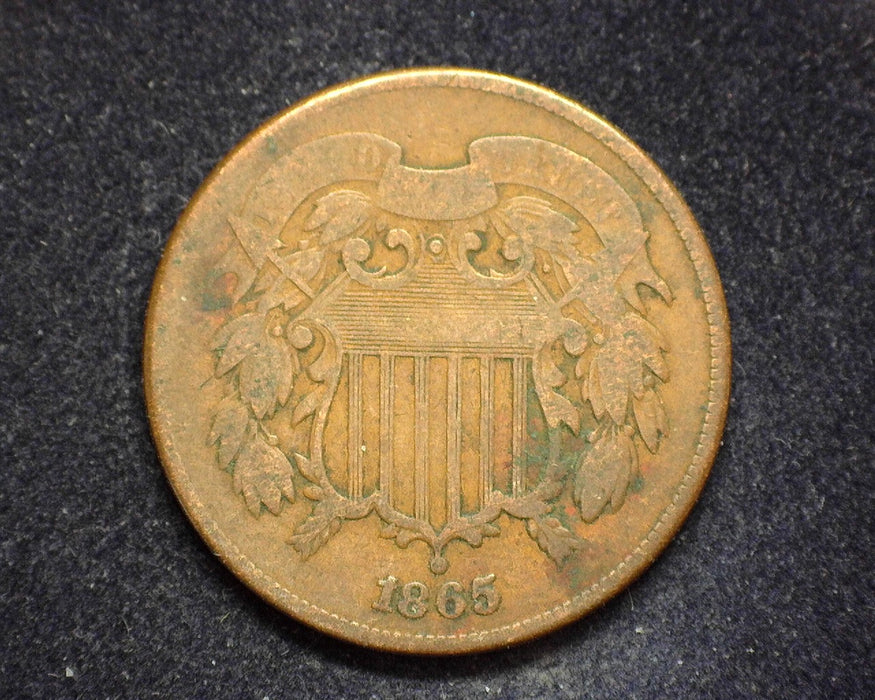 1865 Two Cent Piece G - US Coin