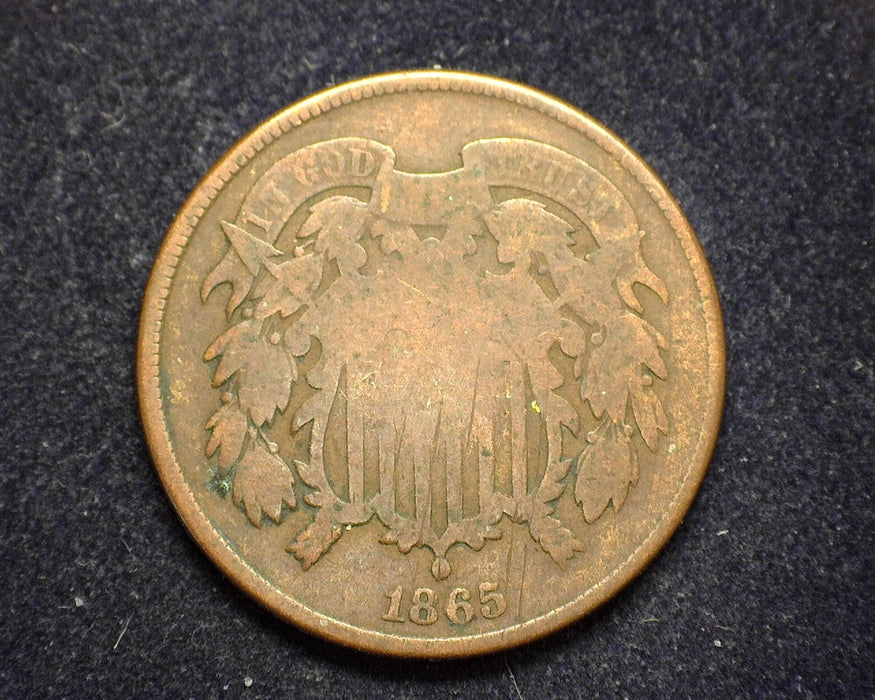 1865 Two Cent Piece G - US Coin