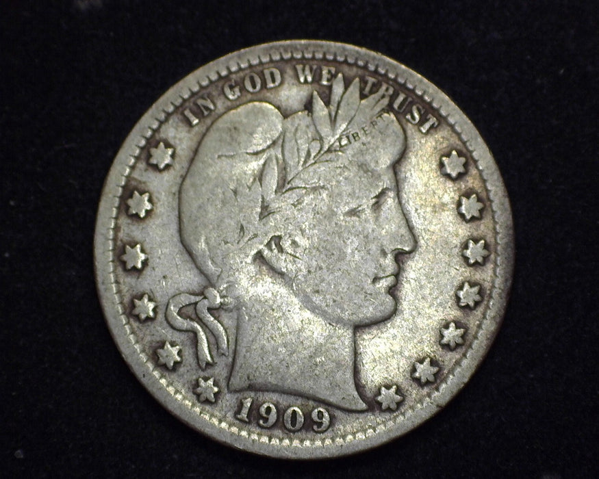 1909 S Barber Quarter F - US Coin