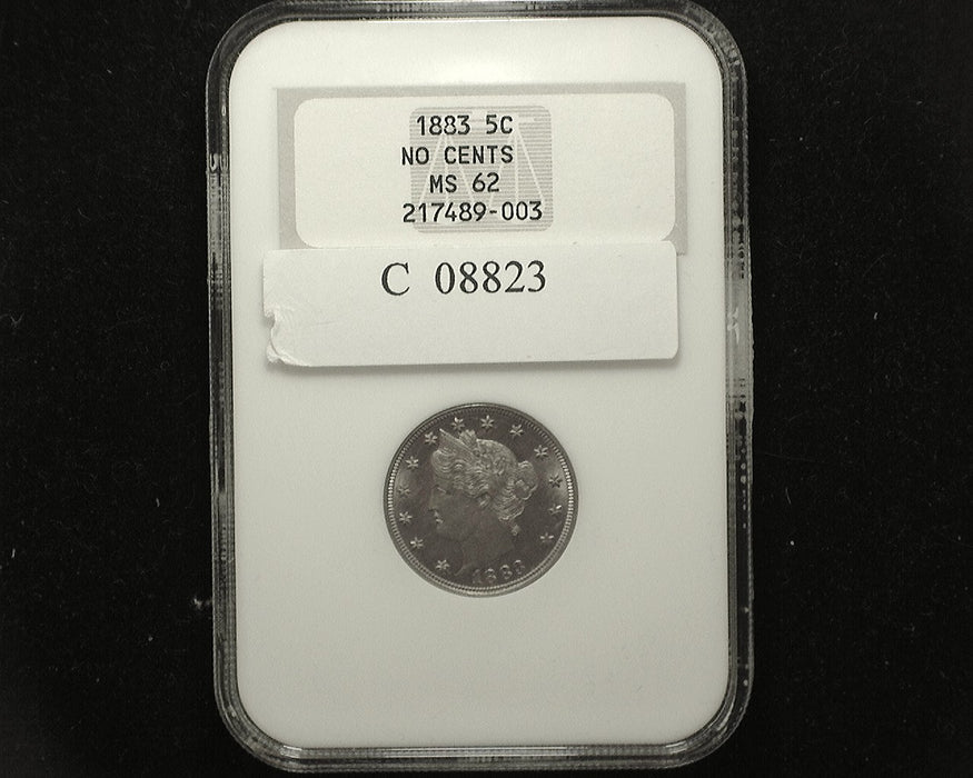 1883 Liberty Head Nickel NGC MS62 No Cents - US Coin