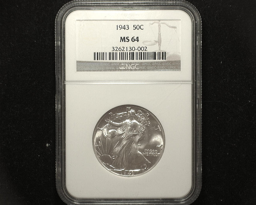 1943 Liberty Walking Half Dollar MS64 NGC - US Coin