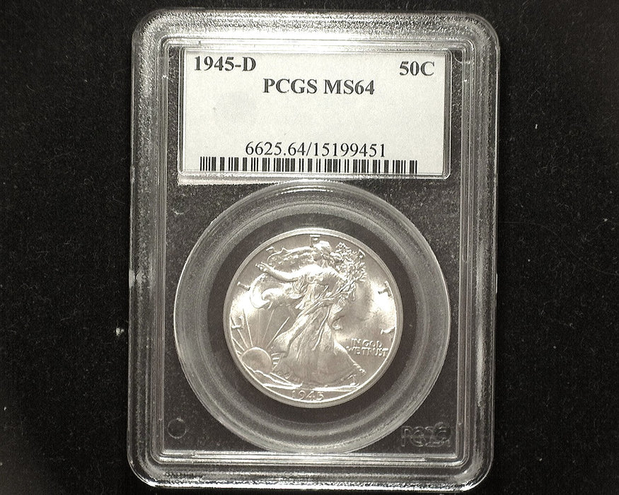 1945 D Walking Liberty Half Dollar MS64 PCGS - US Coin