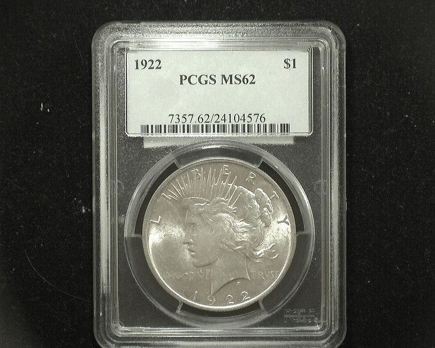 1922 Peace Dollar MS62 PCGS - US Coin