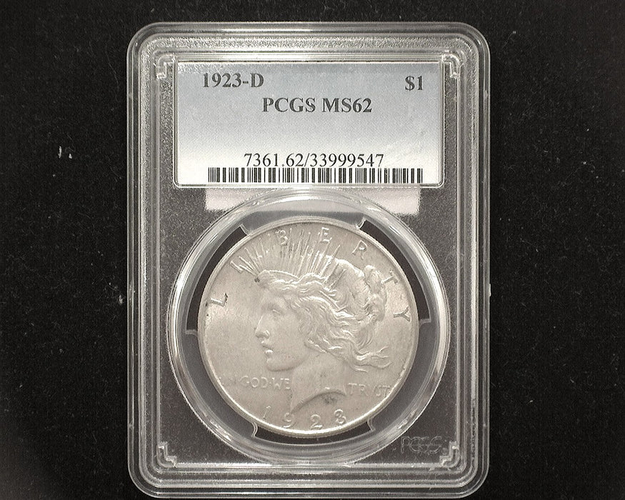 1923 D Peace Dollar MS62 PCGS - US Coin