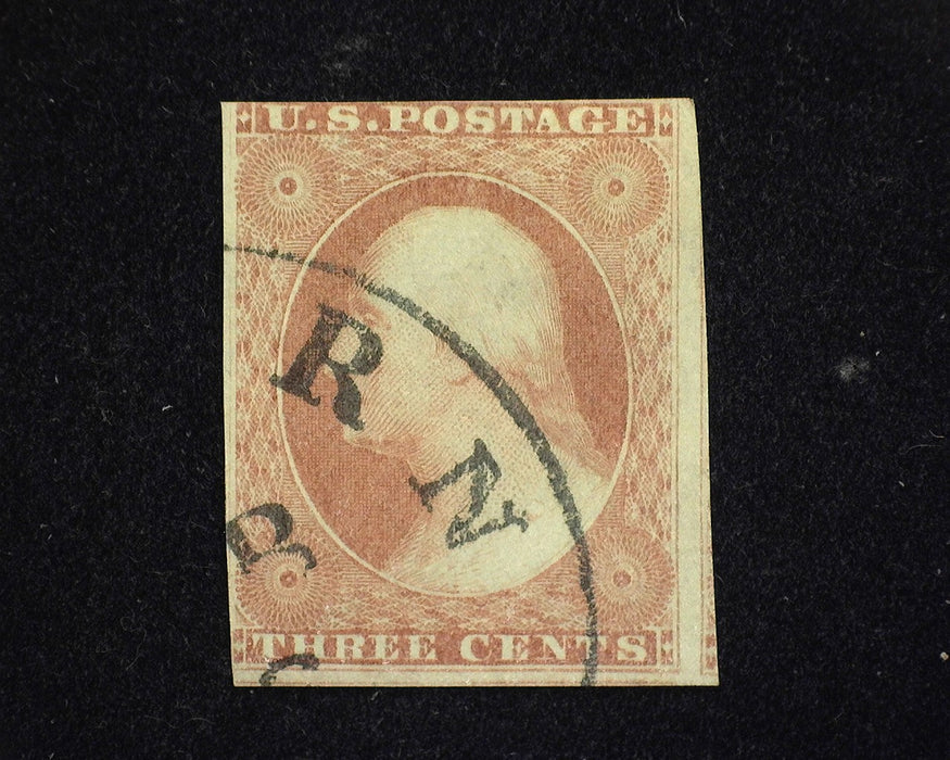 #11 Four margin stamp close at top. VF Used US Stamp