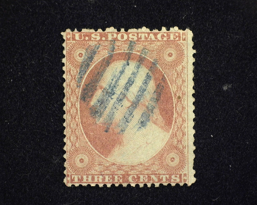 #26 Blue Grid Cancel. VF Used US Stamp