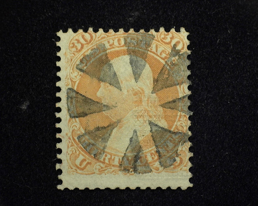 #100 Segmented Pie cancel. F Used US Stamp