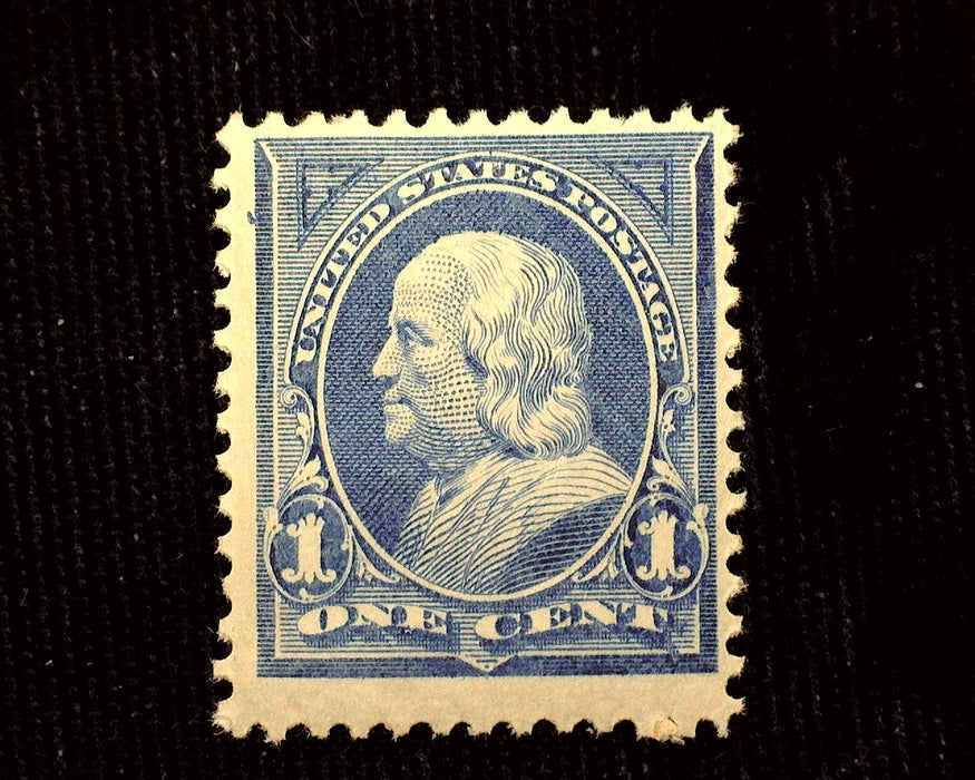 #247 1 Cent Franklin Blue Fresh. Mint F/Vf NH US Stamp