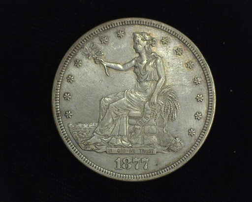 1877 Trade XF Obverse - US Coin - Huntington Stamp and Coin