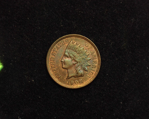 1908 Indian Head BU MS-63 RED Obverse - US Coin - Huntington Stamp and Coin