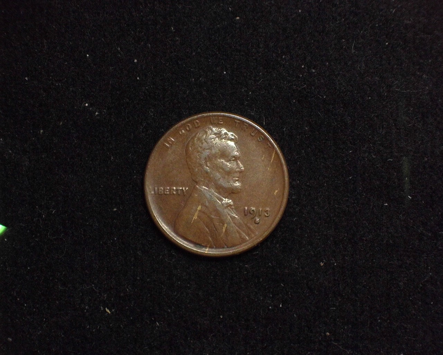 1913 S Lincoln Wheat VF Obverse - US Coin - Huntington Stamp and Coin