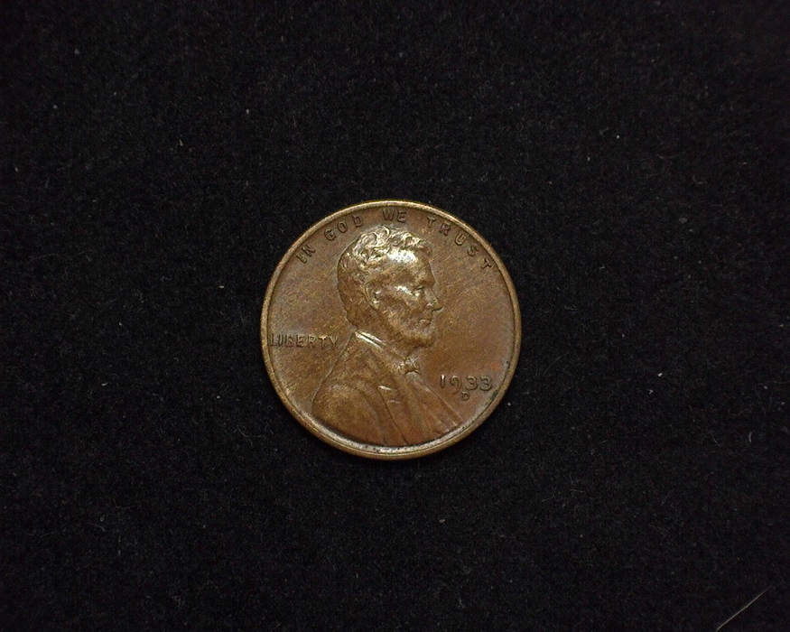 1933 D Lincoln Wheat XF Obverse - US Coin - Huntington Stamp and Coin