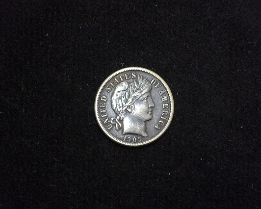 1905 Barber XF Obverse - US Coin - Huntington Stamp and Coin