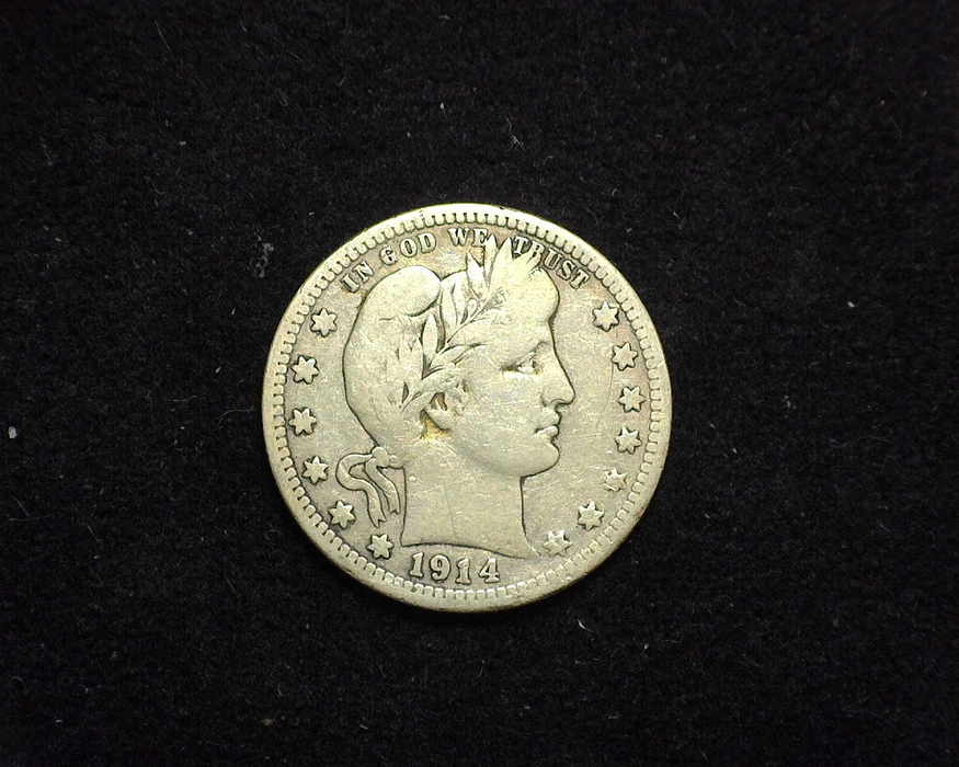 HS&C: 1914 D Quarter Barber VG/F Coin