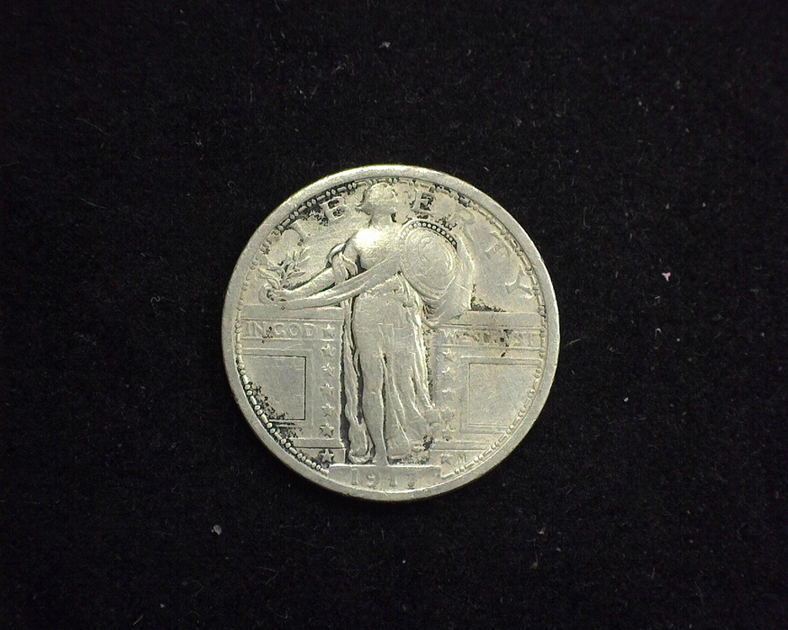 HS&C: 1917 TYI Quarter Standing Liberty F Coin