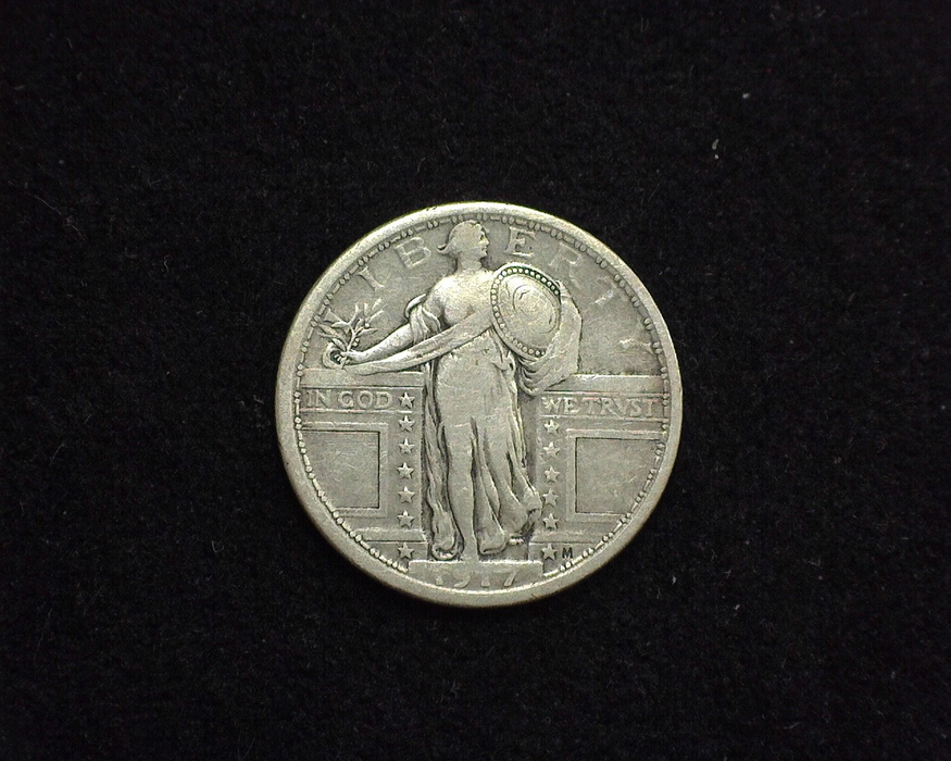 HS&C: 1917 TYI Quarter Standing Liberty F Coin