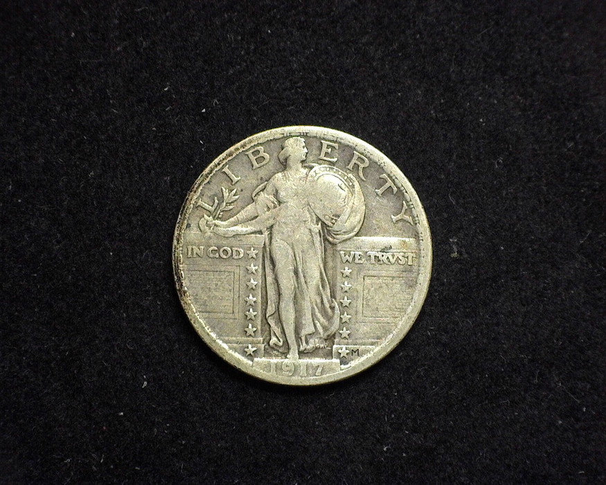 HS&C: 1917 TYI Quarter Standing Liberty F Coin