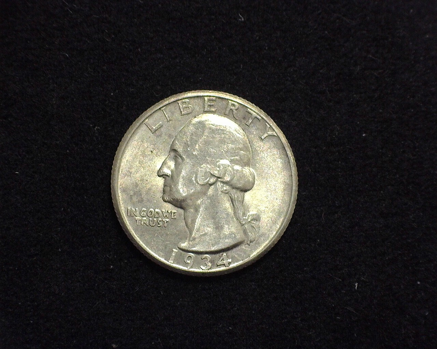 1934 Washington AU Obverse - US Coin - Huntington Stamp and Coin