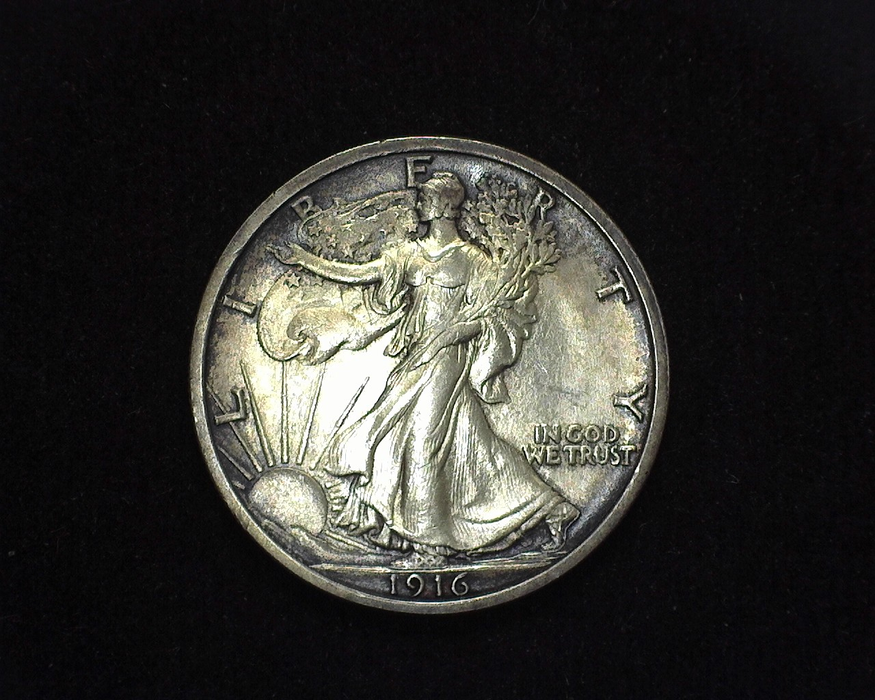 HS&C: 1916 Half Dollar Walking Liberty BU, MS-63 Coin