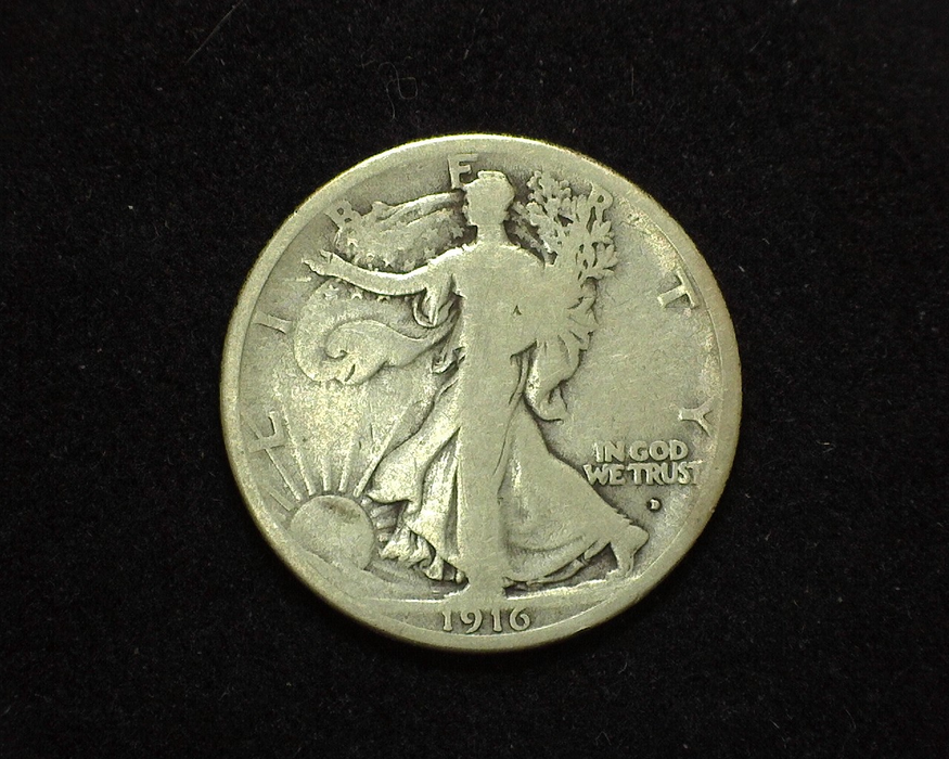 HS&C: 1916 D Half Dollar Walking Liberty VG Coin