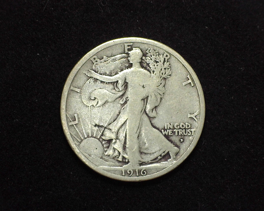 HS&C: 1916 D Half Dollar Walking Liberty VG Coin