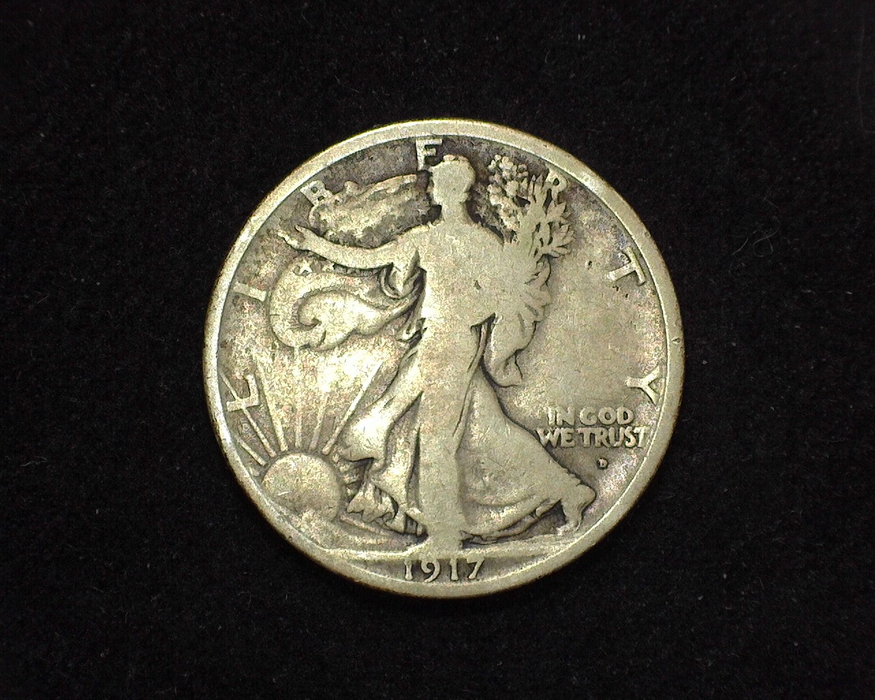 HS&C: 1917 OBV D Half Dollar Walking Liberty VG Coin