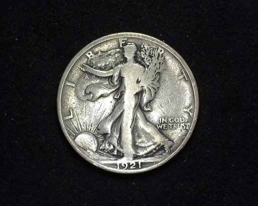 HS&C: 1921 Half Dollar Walking Liberty F Coin