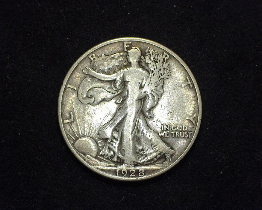 HS&C: 1928 S Half Dollar Walking Liberty F Coin