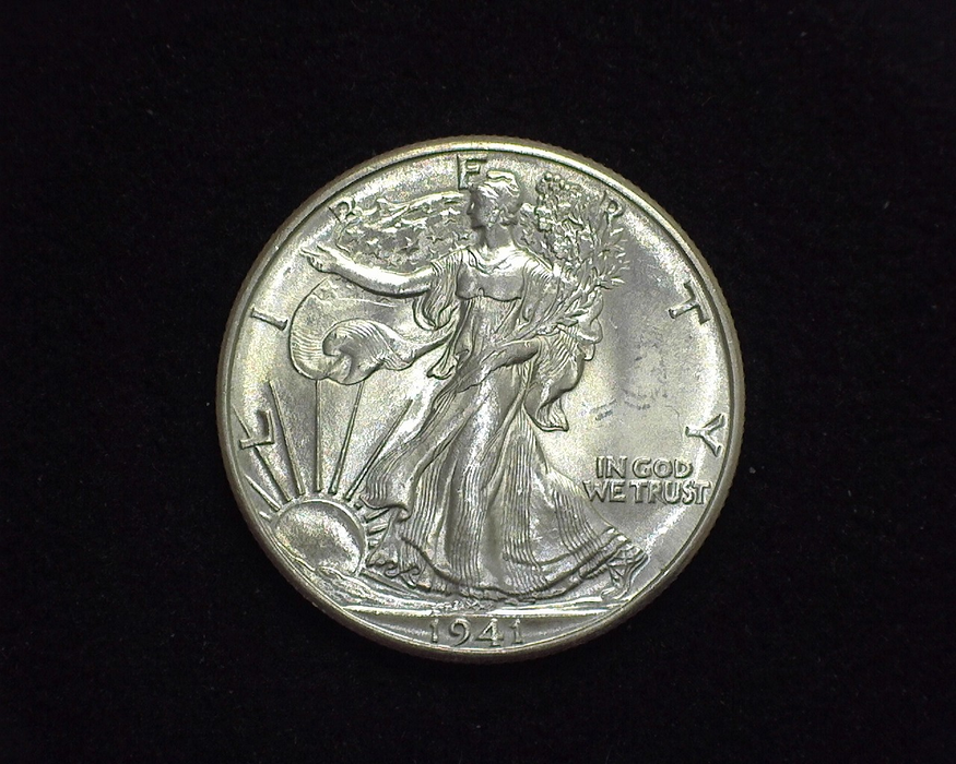 HS&C: 1941 Half Dollar Walking Liberty BU, MS-64 Coin