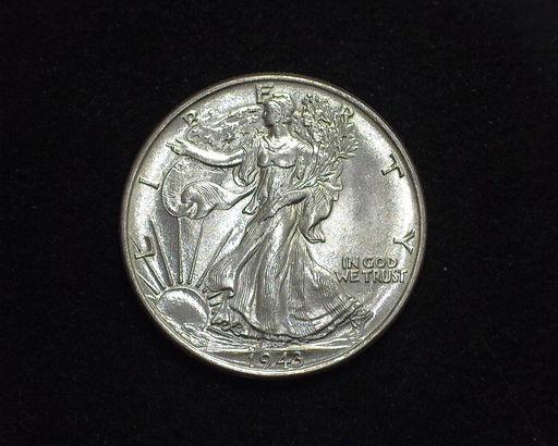 HS&C: 1943 Half Dollar Walking Liberty BU, MS-64 Coin