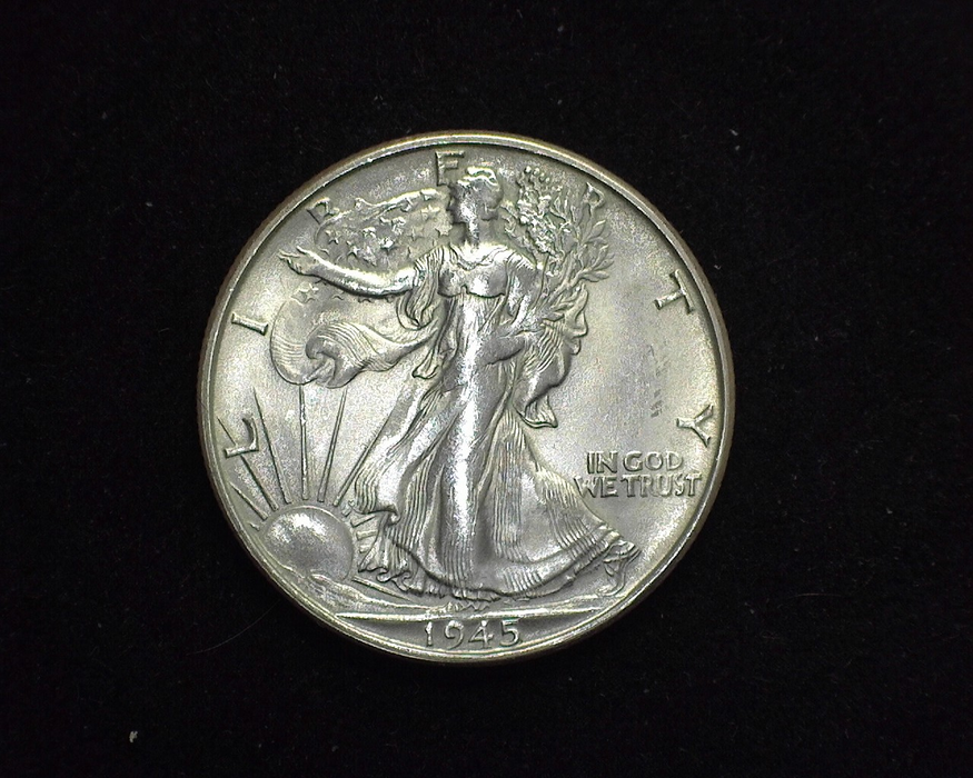 HS&C: 1945 S Half Dollar Walking Liberty BU, MS-63 Coin