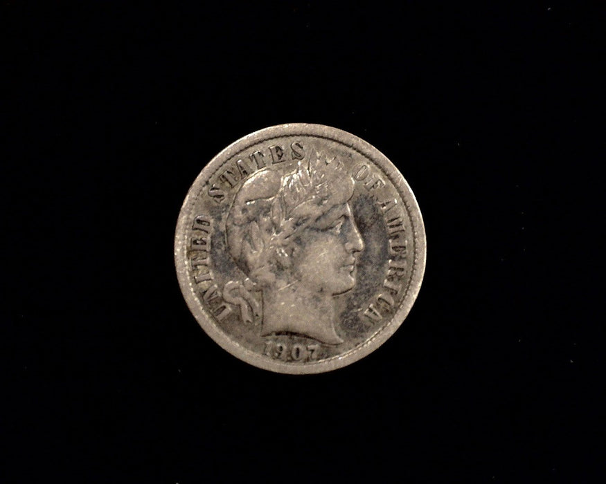 HS&C: 1907 P Barber Dime VF Coin