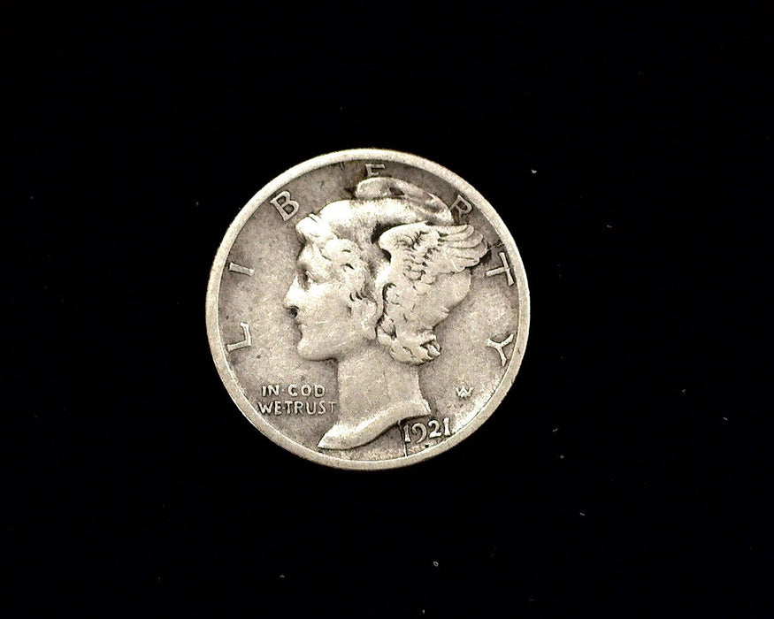 HS&C: 1921 D Mercury Dime F Coin