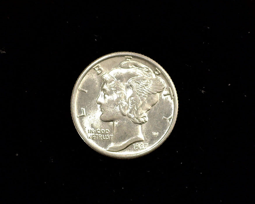 HS&C: 1937 P Mercury Dime BU FSB Gem! Coin