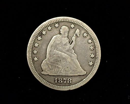 HS&C: 1878 CC Liberty Seated Quarter F Coin