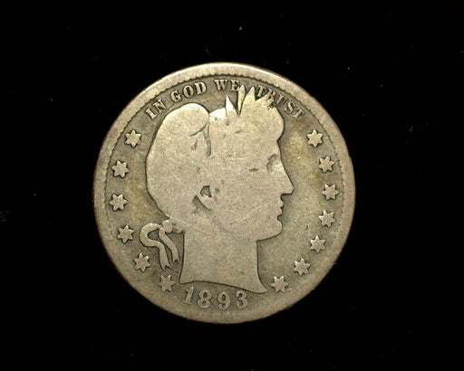 HS&C: 1893 S Barber Quarter G+ Coin