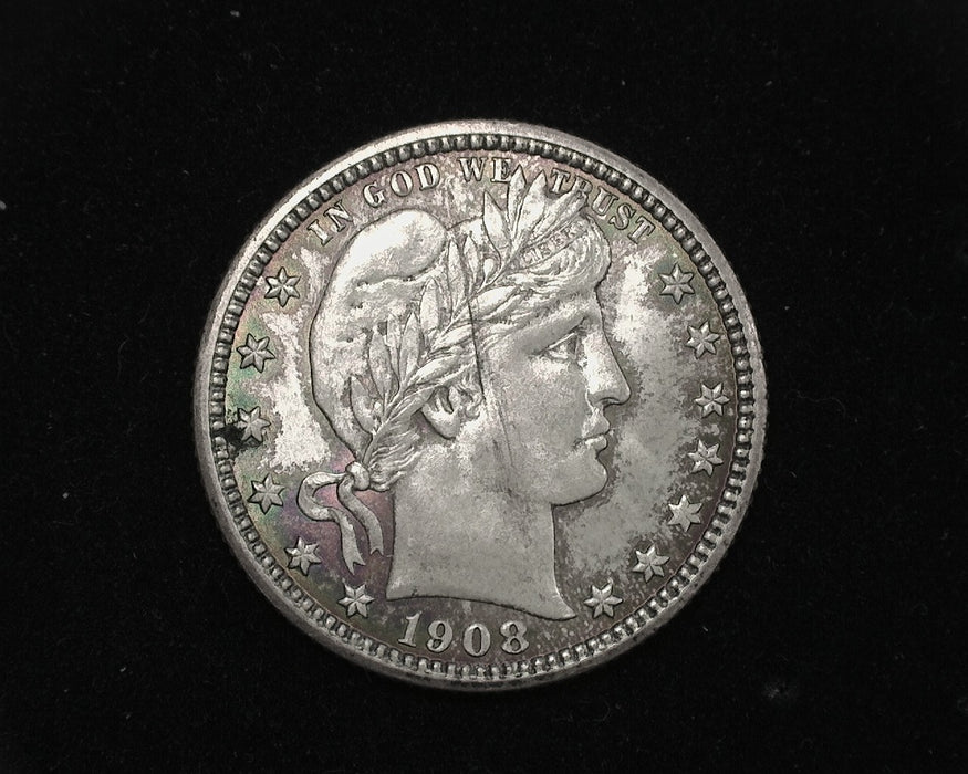 1908 O Barber Quarter BU MS-64 Beautifully toned. - US Coin