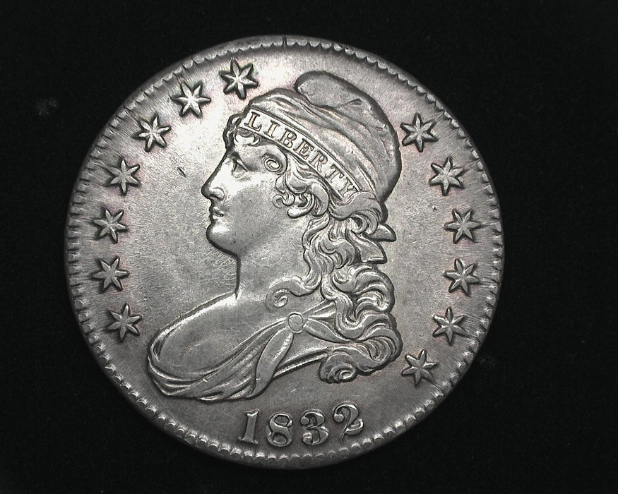 HS&C: 1832 Small letters Capped Bust Half Dollar AU Coin