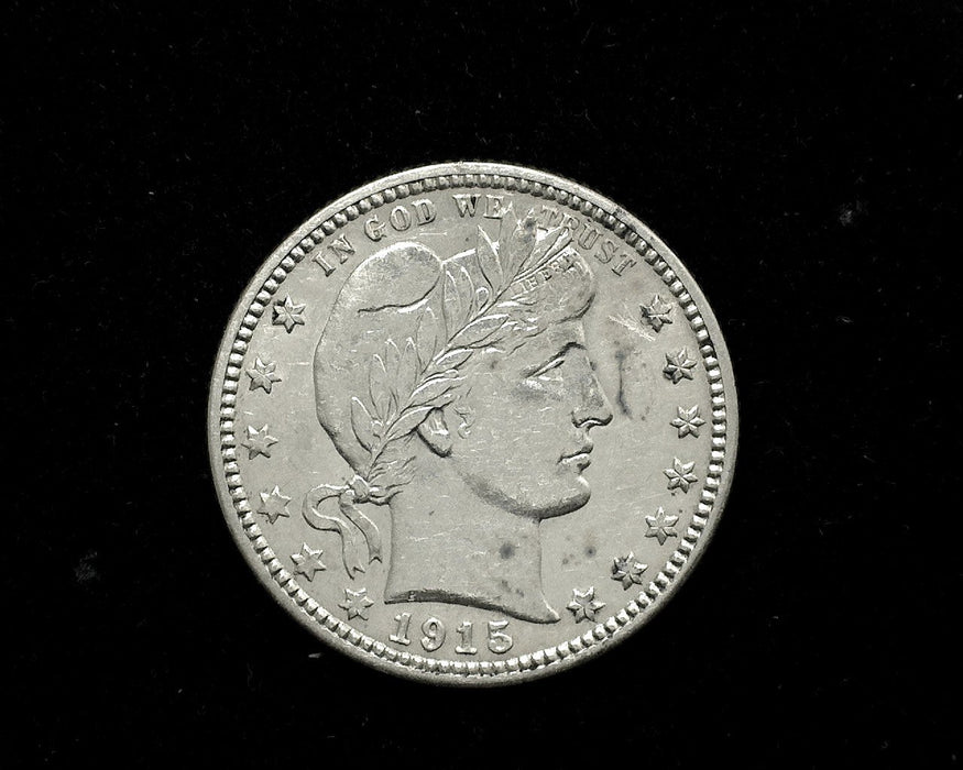 HS&C: 1915   Barber Quarter AU-58  Coin