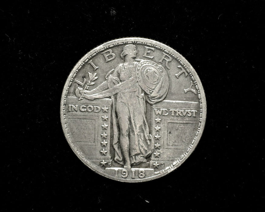 HS&C: 1918 S  Standing Liberty Quarter XF/AU  Coin