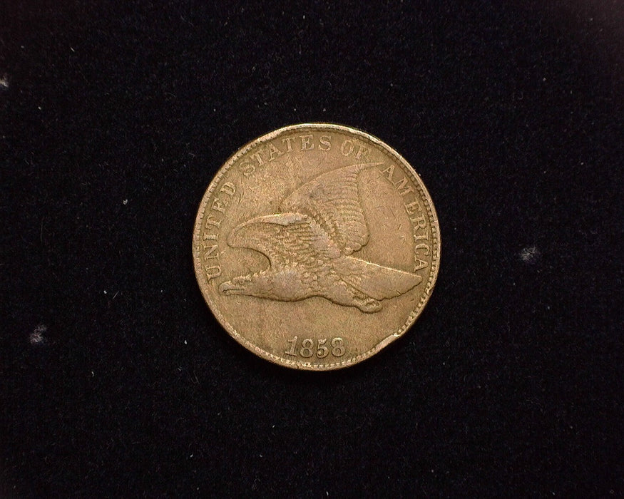 1858 Flying Eagle Penny/Cent F Large letter.