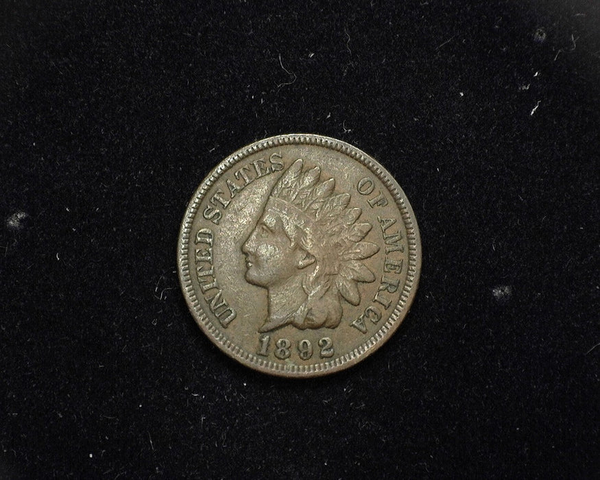 1892 Indian Head Penny/Cent F - US Coin