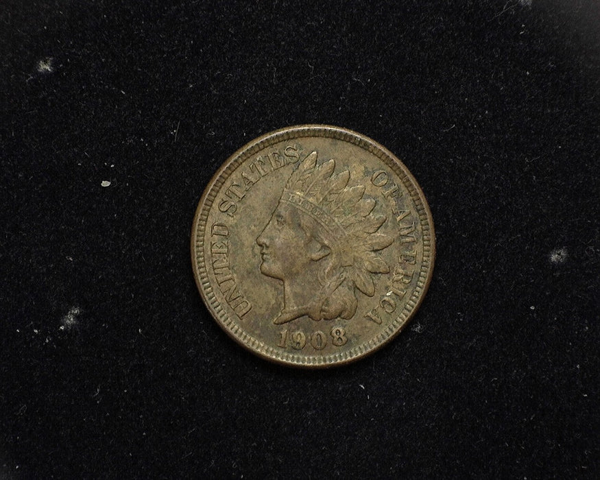 1908 Indian Head Penny/Cent XF - US Coin