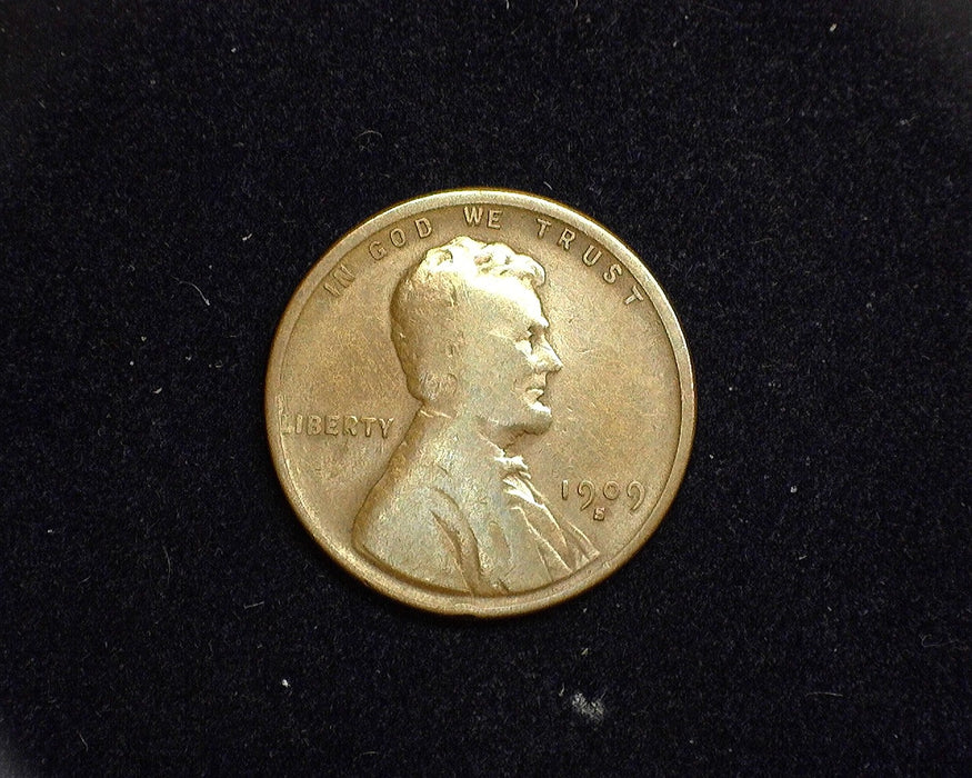 1909 S Lincoln Wheat Cent F - US Coin